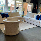 Restoration Hardware Ivory Performance Fabric Cornerless Sectional