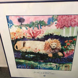 Mike Smith Framed Lion & Giraffe Prints