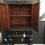 Guild Master Black Distressed Cabinet