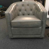 Memoky Grey Leather Chair