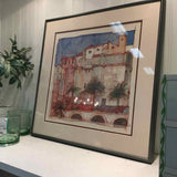 "French Riviera" Pastel Framed Print