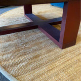 Basset Contemporary Dark Brown/Red Wood Coffee Table