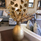 Gold Faux Floral Arrangement in Gold Vase