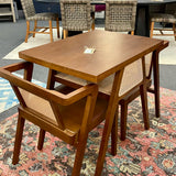 Mid Century Style Compact Design Table & 2 Chairs