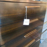Caracole Furniture Modern High Sheen Eucalyptus 5 Drawer Chest