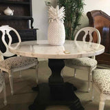 48" Round Marble Top Dining Table