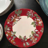 SET OF 4 Tracy Porter "Jolly Ol Snowy" Dinner Plates