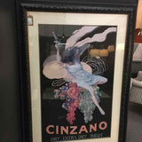 "Cinzano Brut" Vintage Advertising Framed Poster