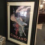 "Cinzano Brut" Vintage Advertising Framed Poster