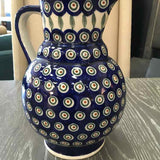 Boleslawiec Owl Eye Cobalt Blue & White Pottery