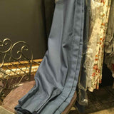 PAIR Curtains Custom Blue Linen Blackout Pinch Pleat