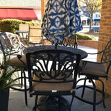 Cast Aluminum Outdoor Bar Height Table & Chairs