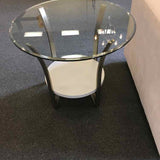 Brushed Nickel End Table