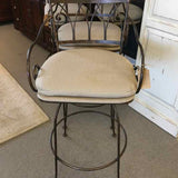 PAIR Swivel Metal  Bar Height Stools