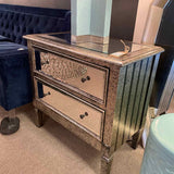 Powell Co Silver Mirrored Nightstand