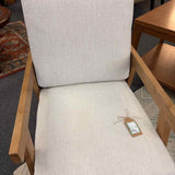 Mid Century Inspired Wood Frame Accent Chair