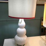 Ceramic & Acrylic White Table Lamp