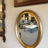 Oval Gold Frame Mirror