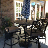 Cast Aluminum Outdoor Bar Height Table & Chairs