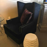 Ashley Furniture Black Modern Wingback Chair