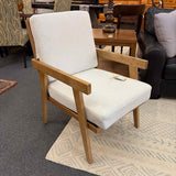 Mid Century Inspired Wood Frame Accent Chair