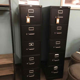 Black Metal 5 Drawer Filing Cabinet