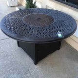 Round Propane Firepit  with Rocks