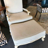 Beige Chair & Ottoman