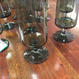 Lenox Set of 8 Stemware Blue Smoke Mid Century Modern Juice
