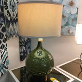 33" H Ceramic Green Lamp