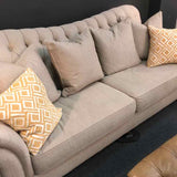 Haverty's Oatmeal Tufted Sofa