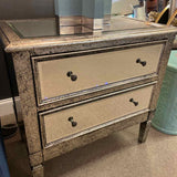 Powell Co Silver Mirrored Nightstand