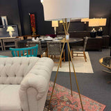 West Elm Gold Base Tripod Floor Lamp