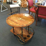 Vintage Italian Inlaid Bar Cart