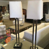PAIR of Chrome Table Lamps
