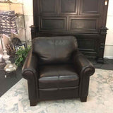Cindy Crawford Brown Faux Leather Club Chair