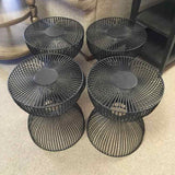 Black Iron Round Accent Table