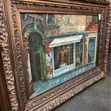 French Cafe Scene with Gold Frame