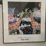 Mike Smith Framed Lion & Giraffe Prints