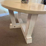 Solid Oak White Wash Oval Dining Table