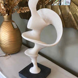 Sculpture White Stone Modern