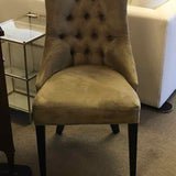 Tufted Back Suede Dining Side Chair