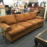Custom Four on Four Microsuede Sofa