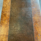 Hammered Metal Top Console