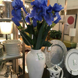 Iris Floral Arrangement in White Vase