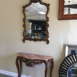 41x14.5x31.5 Marble Top Console with Mirror