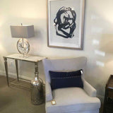 Navy Astract Framed Art