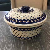 Boleslawiec Owl Eye Cobalt Blue & White Pottery