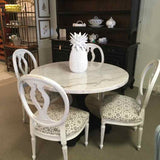 48" Round Marble Top Dining Table