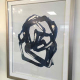Navy Astract Framed Art